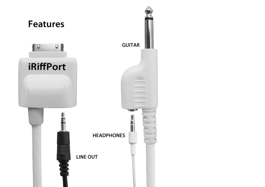 iRiffPort Features Guitar Amp and Digital Audio Guitar Connection for iPad, iPhone, and iPod touch